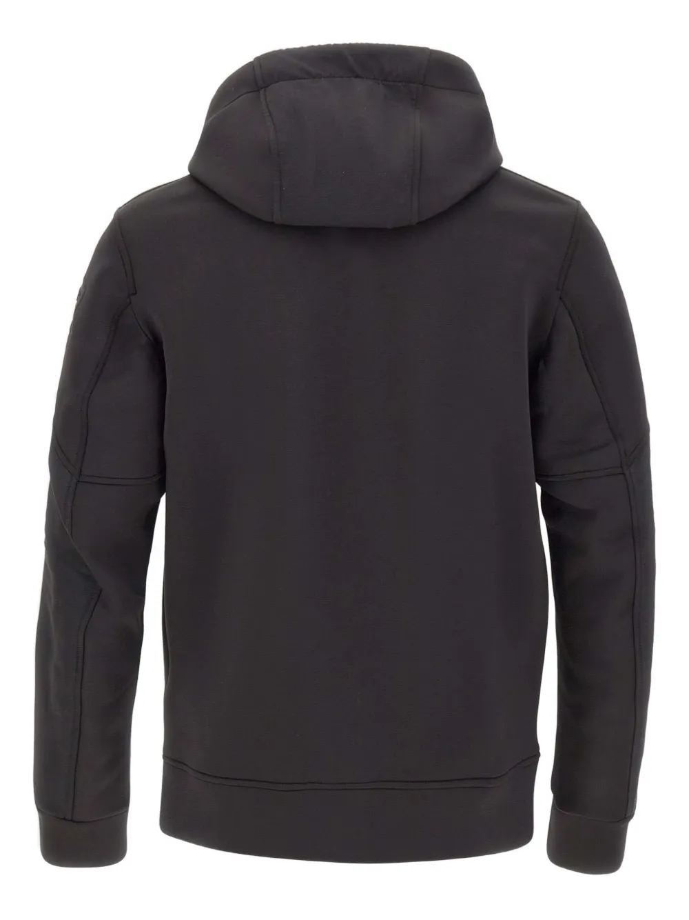 Blauer Jack met trekkoord-capuchon en rits Zwart