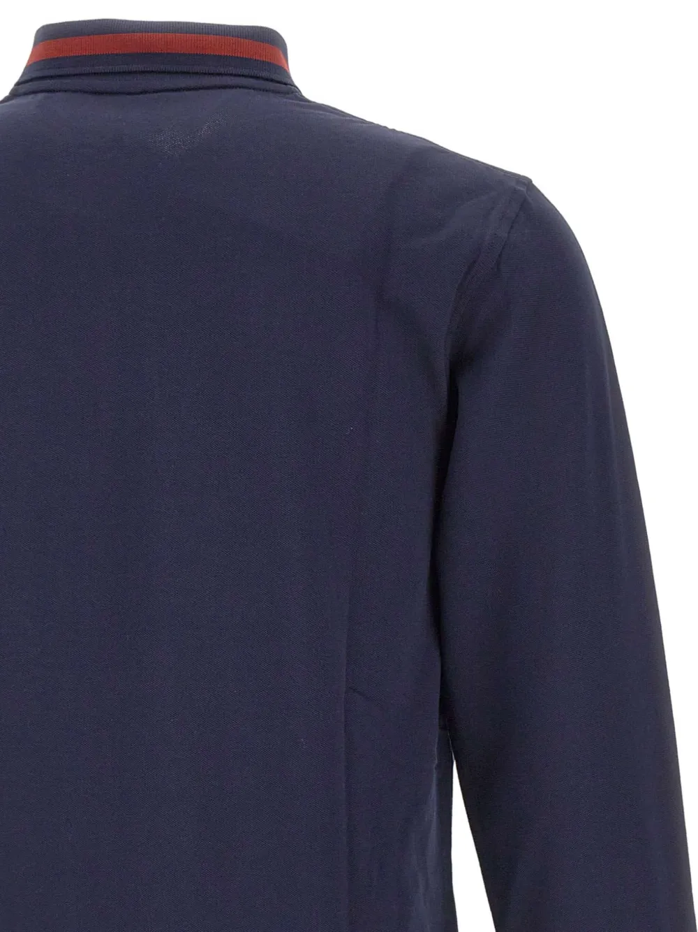 Sun68 Poloshirt met gestreepte kraag en lange mouwen Blauw