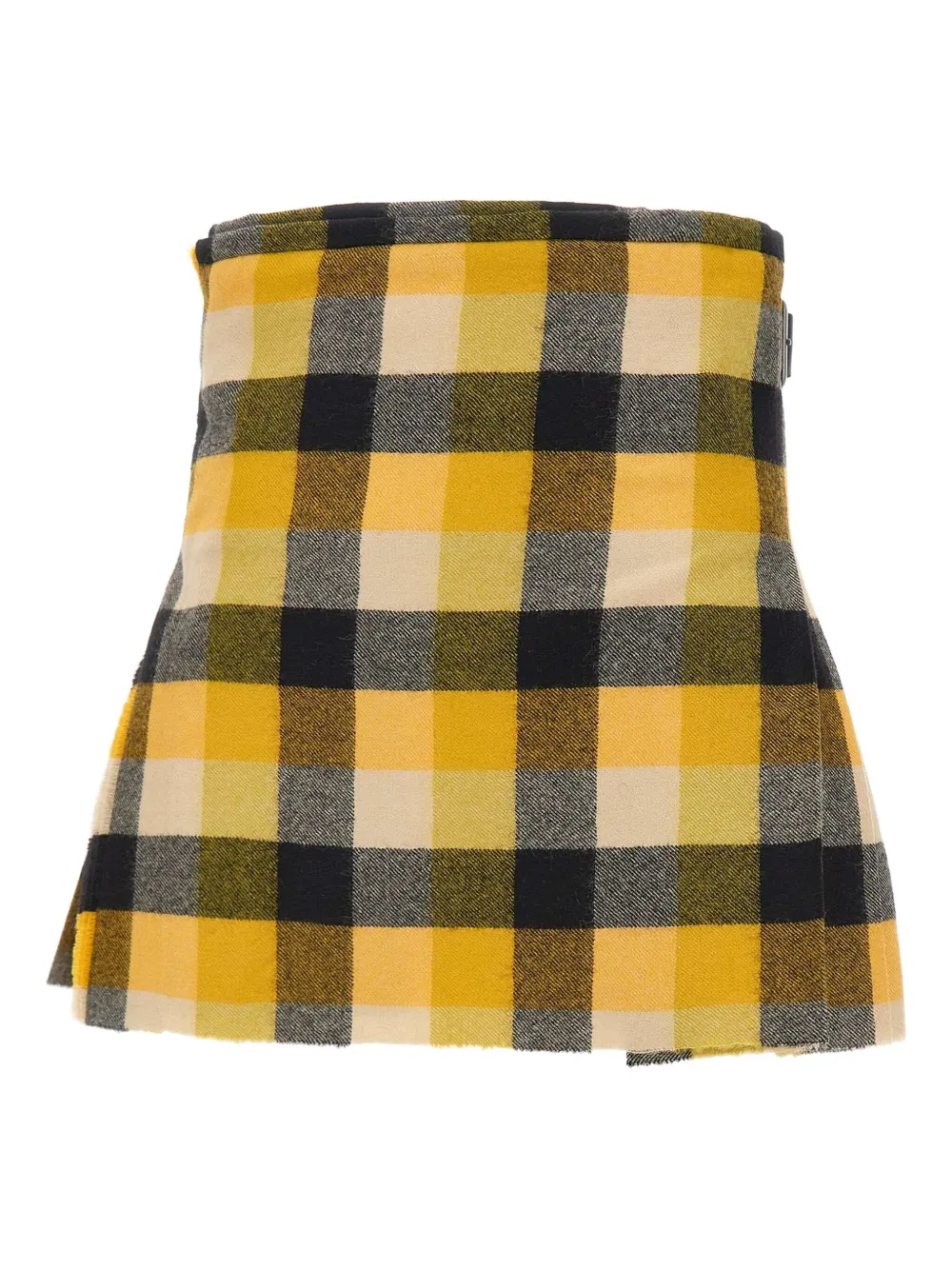 Vivienne Westwood pleated buckle mini skirt - Geel