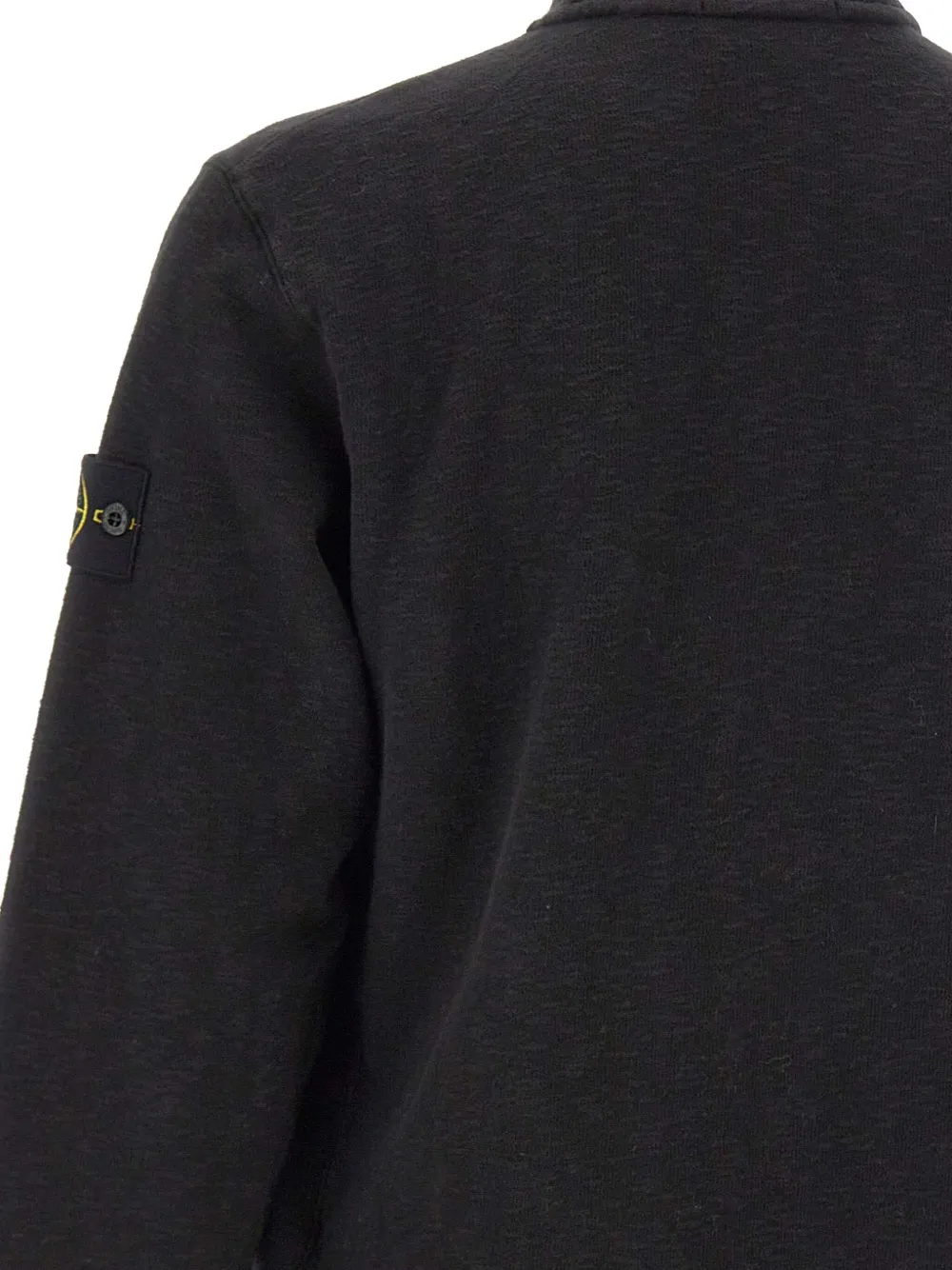 Stone Island Sweater met ritskraag en logopatch Zwart