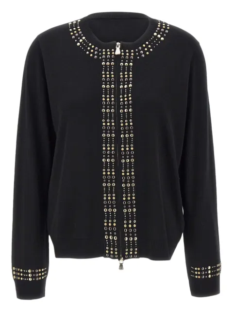 ELENA MIRO` studded zip cardigan