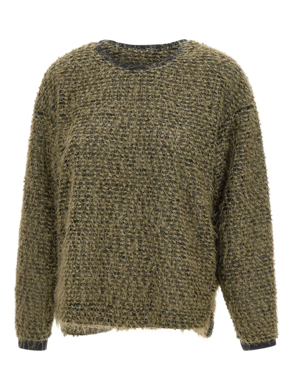  Elena Miro` Bouclé Thread Sweater - Brown 