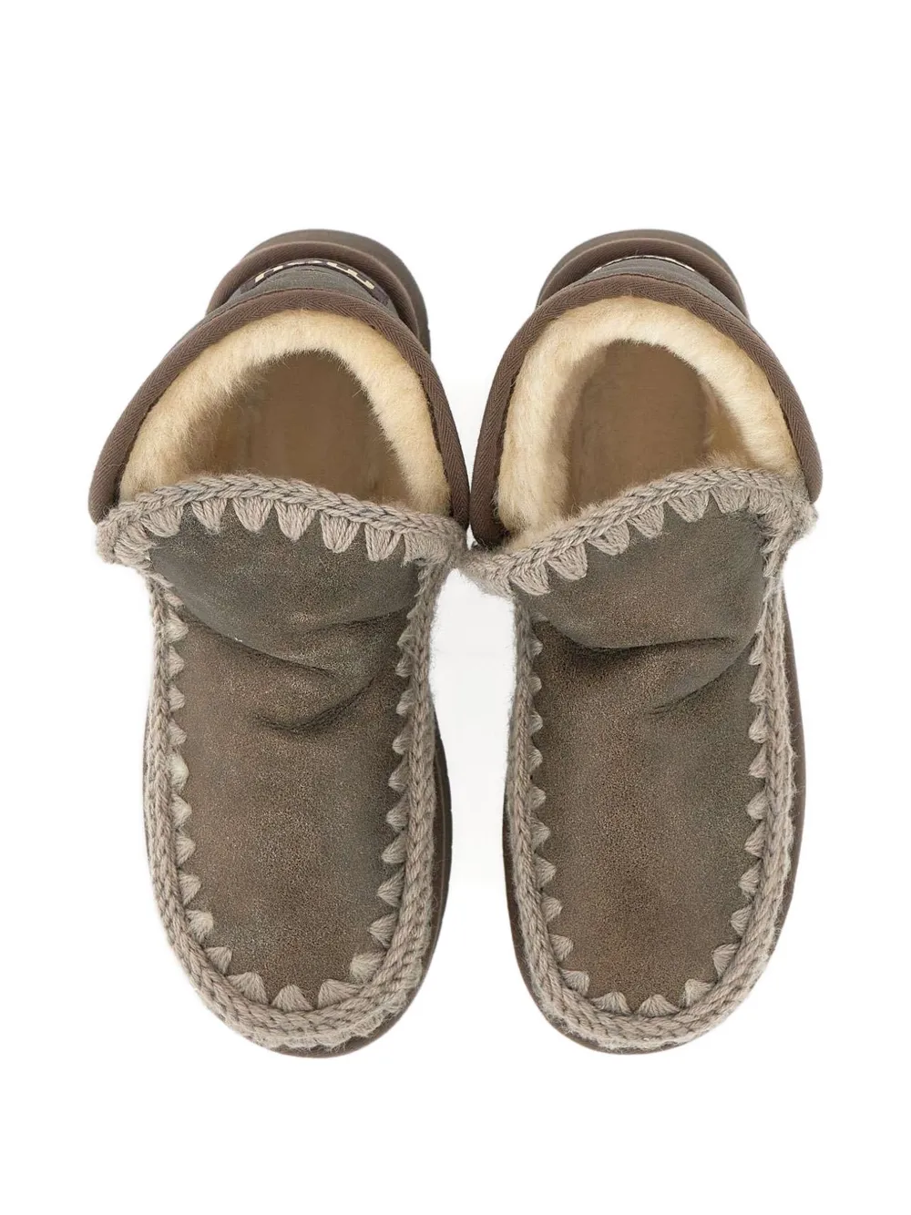 Mou Mini Eskimo gehaakte laarzen met plateauzool Grijs