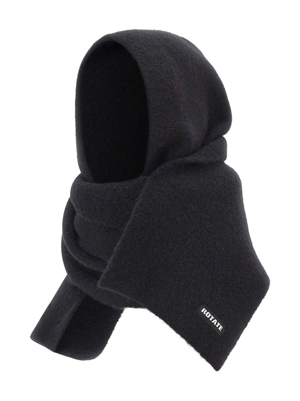 ROTATE BIRGER CHRISTENSEN knit hood scarf - Zwart