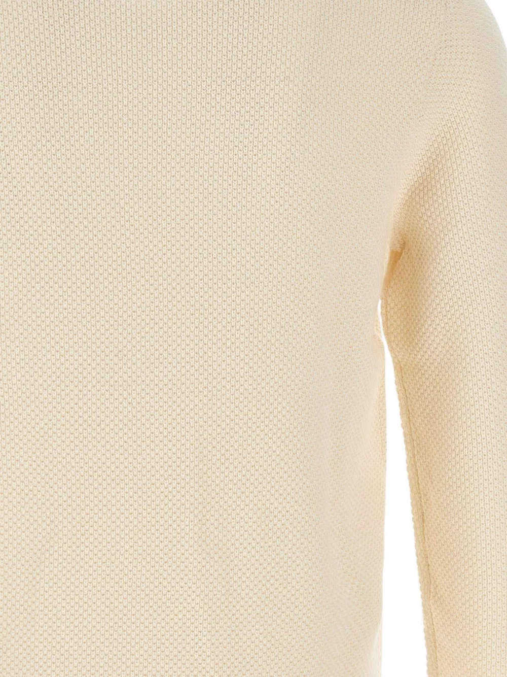 Sun68 Trui met logo en stikseldetail Beige