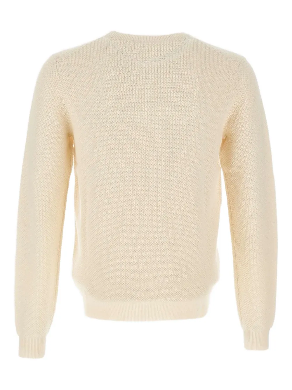 Sun68 moss-stitch logo sweater - Beige