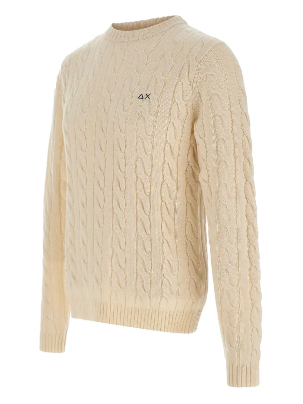 Sun68 cable-knit logo sweater - Beige