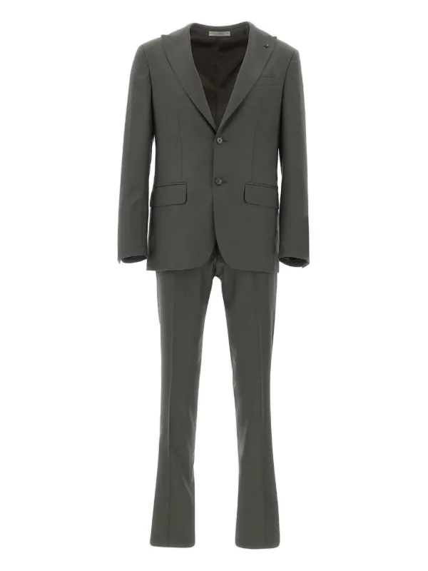 Corneliani Peak-lapels Wool Suit in Grey