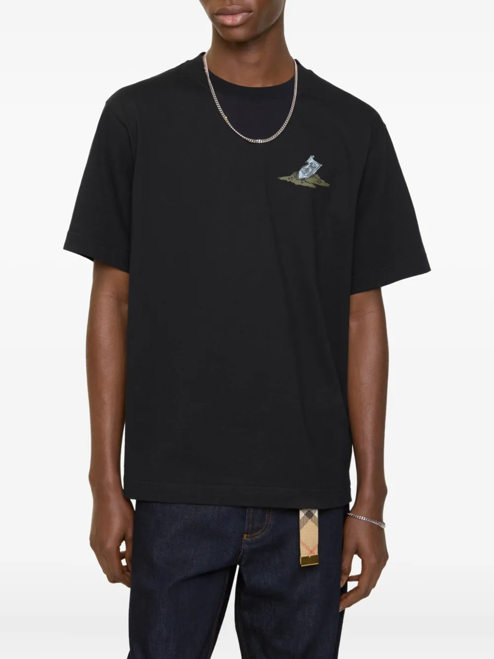 Burberry T-shirt met print - Zwart