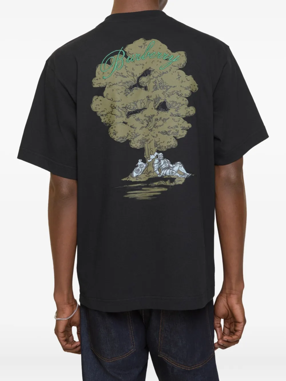 Burberry T-shirt met print Zwart