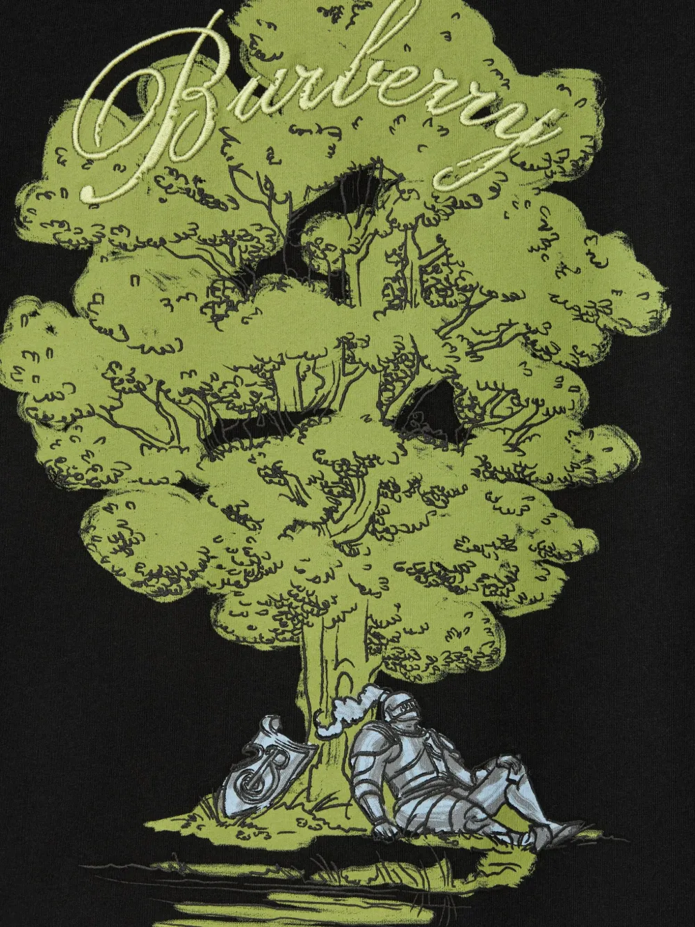 Burberry T-shirt met print Zwart