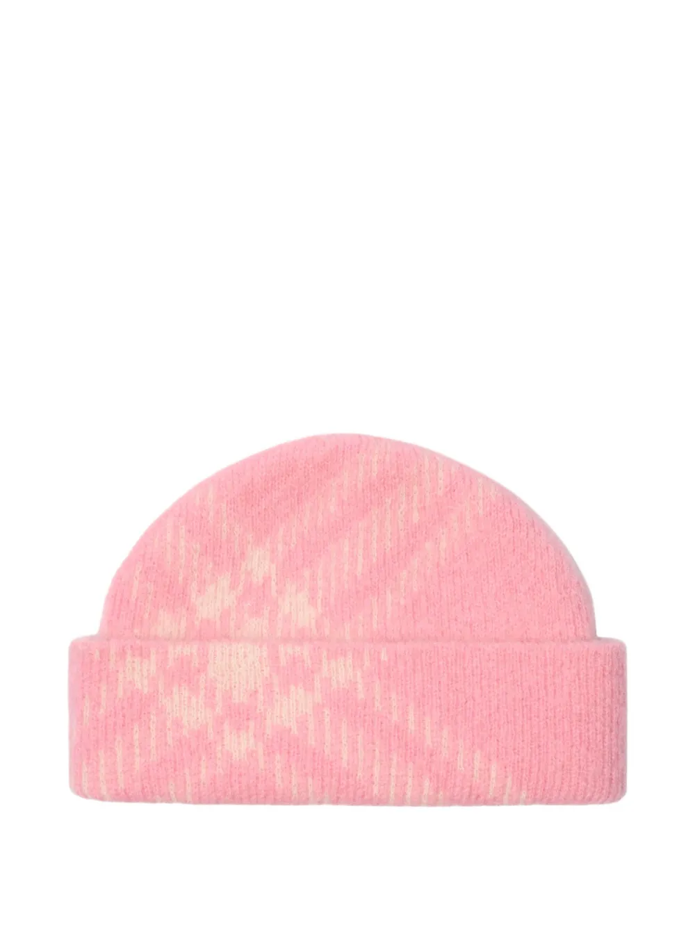 Burberry check-pattern beanie | Pink | Image 1