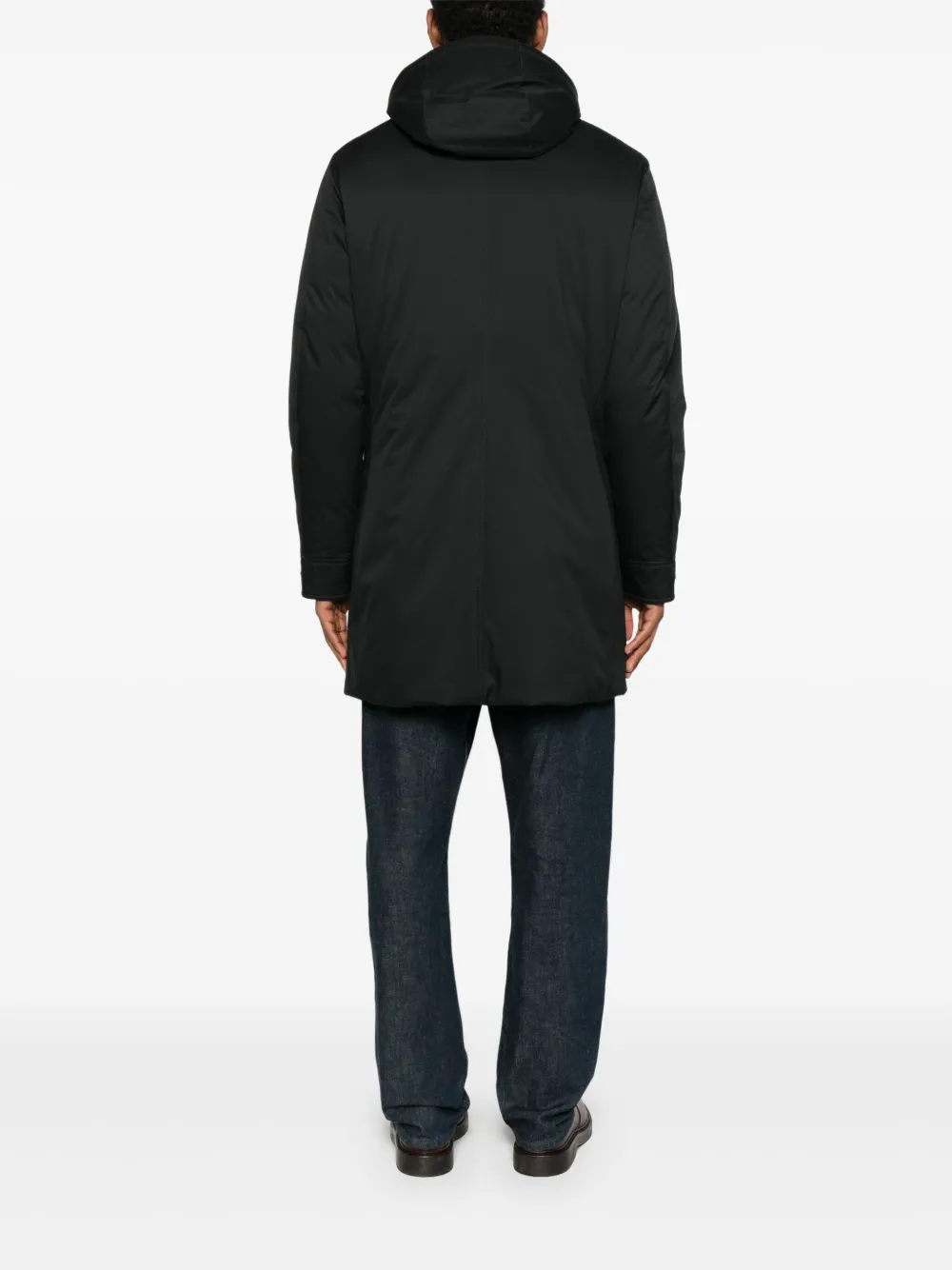 Moorer Vermont Hooded Coat In Brown