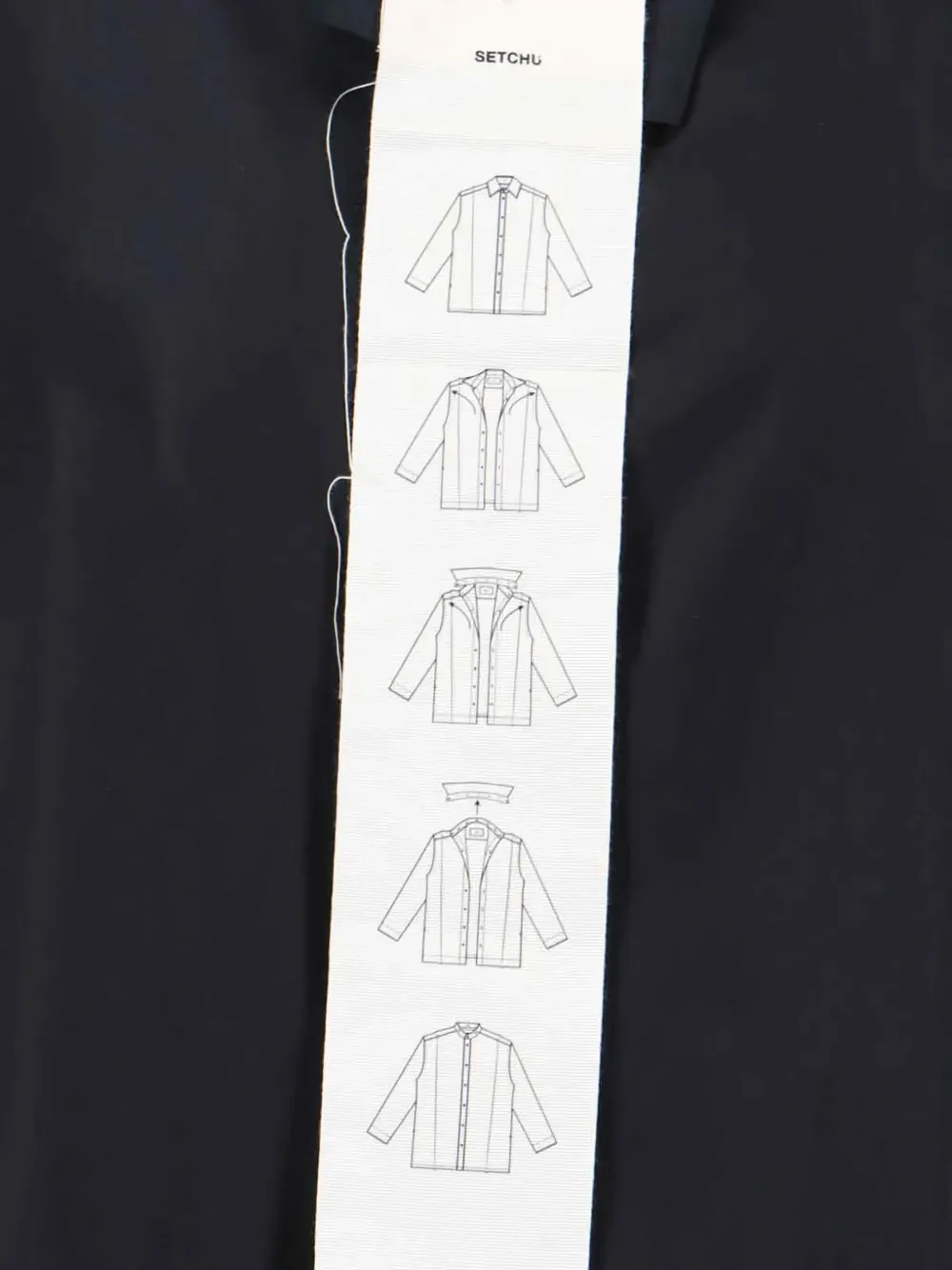 Setchu Klassieke blouse met knopen Zwart