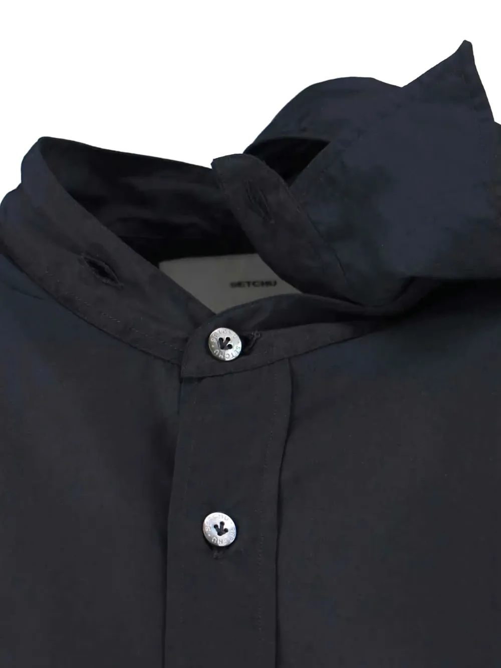 Setchu Klassieke blouse met knopen Zwart