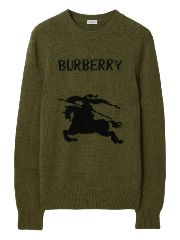 BURBERRY ニットセーター M Burberry インターシャニット セーター | グリーン | FARFETCH JP