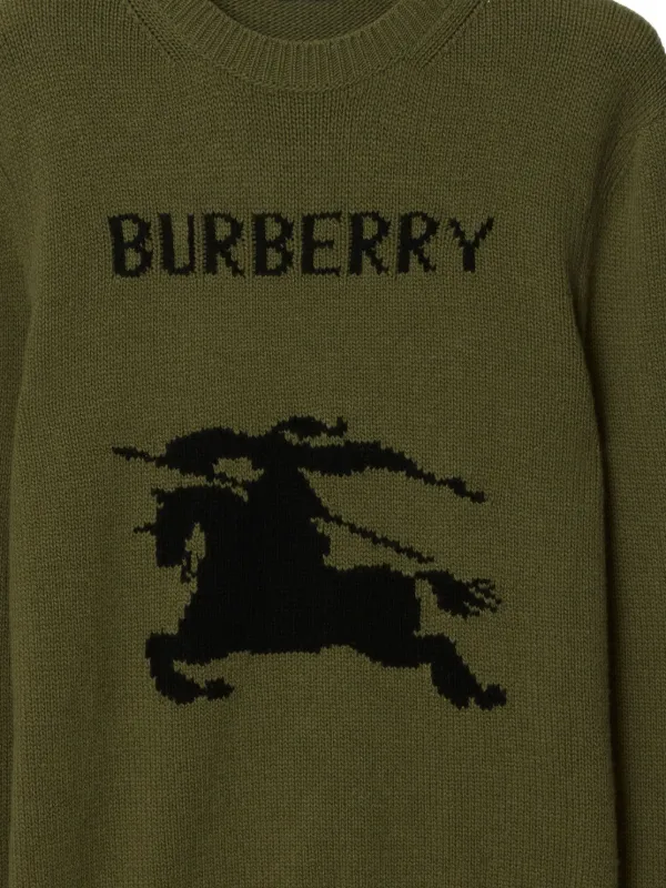 BURBERRY ニットセーター M Burberry インターシャニット セーター | グリーン | FARFETCH JP