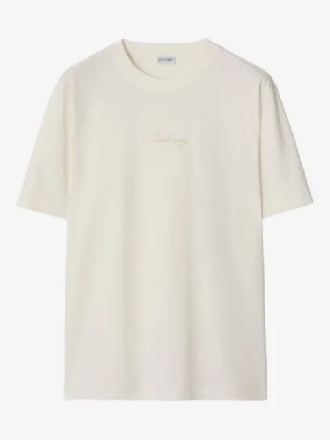 Burberry Check cursive logo cotton T-shirt