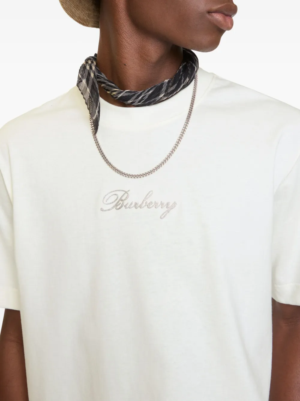 Burberry Katoenen T-shirt met logoprint Wit