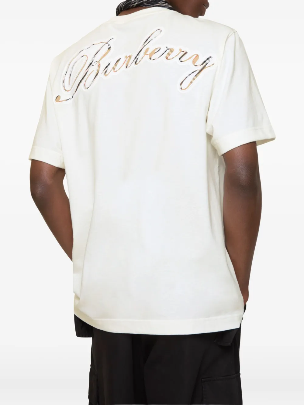Burberry Katoenen T-shirt met logoprint Wit