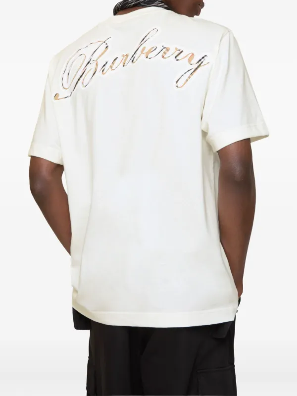 お値下げ⭐︎BURBERRY ホワイト Tシャツ 14Y Burberry チェック Tシャツ | ホワイト | FARFETCH JP