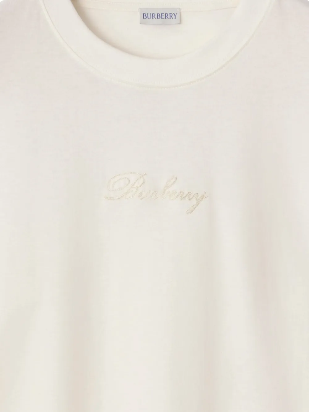 Burberry Katoenen T-shirt met logoprint Wit
