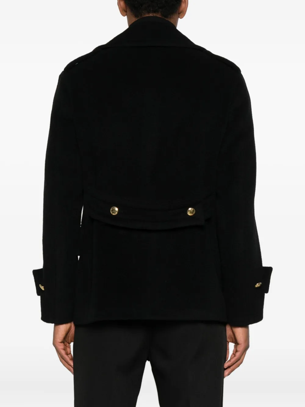 Gabriele Pasini Double-breasted Peacoat In Black