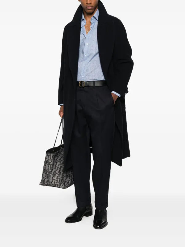 【美品】VALSTAR Humphrey ガーメントダイシングルベルテッドコート Valstar ベルテッド コート | ブルー | FARFETCH JP