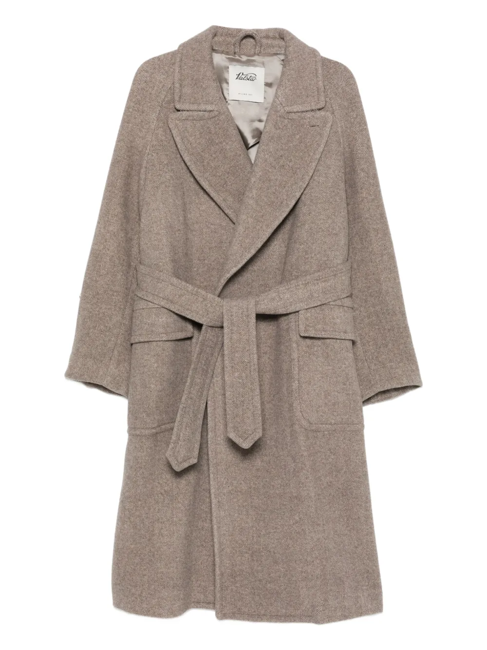 Valstar herringbone belted coat | Brown | Image 1