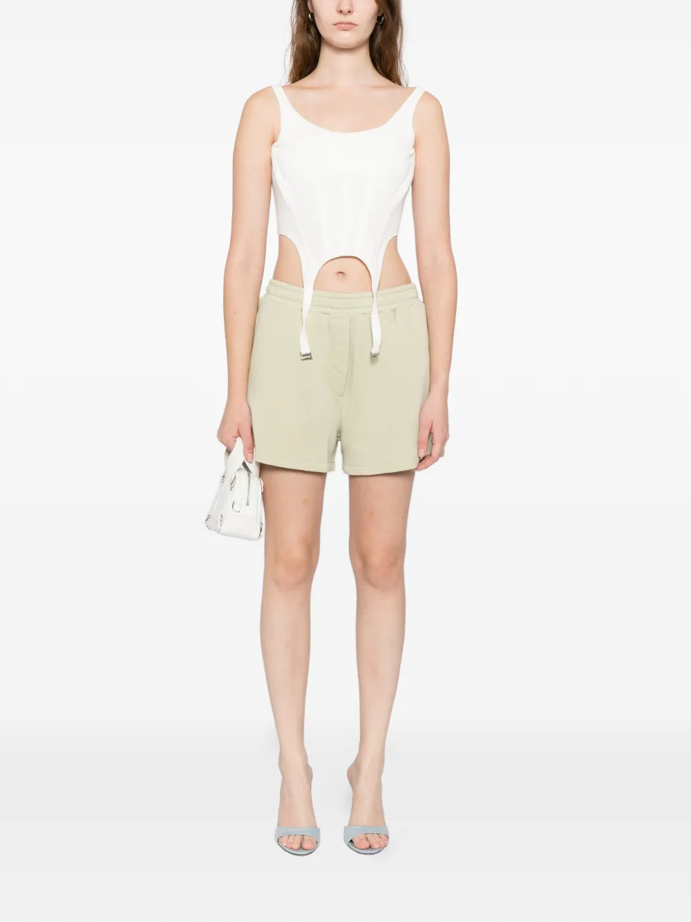 Off-White Bookish Flowers shorts Groen