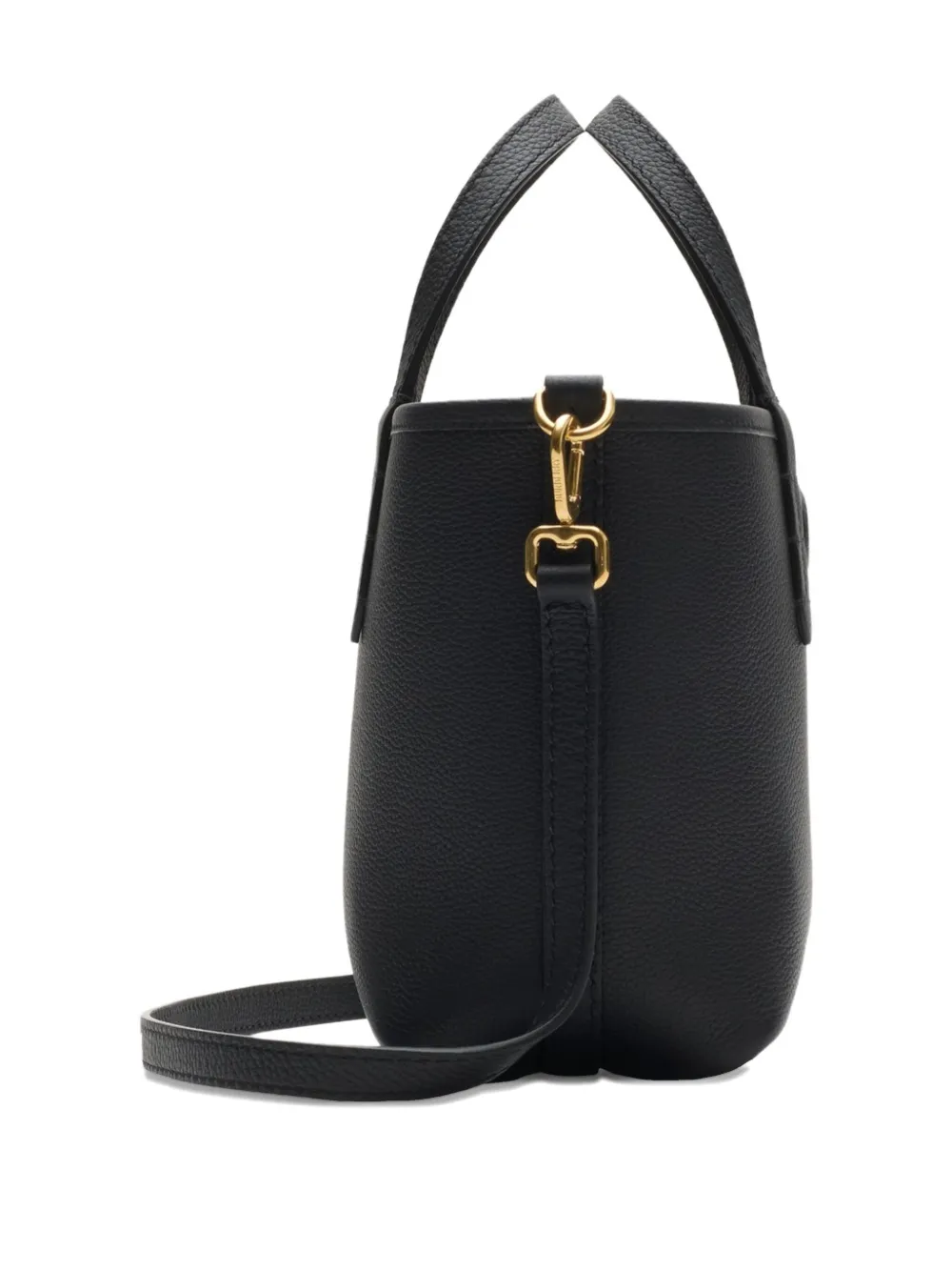 Burberry Mini Bloomsbury Reversible Check Tote Bag In Black