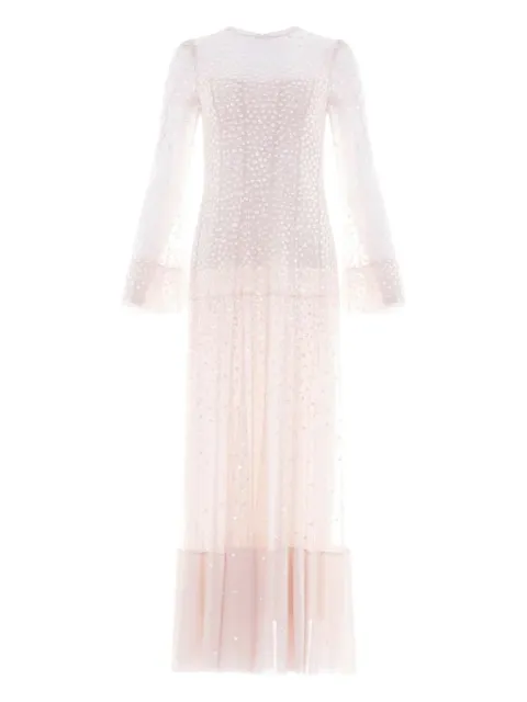 Needle & Thread vestido midi Cascade bordado con lentejuelas