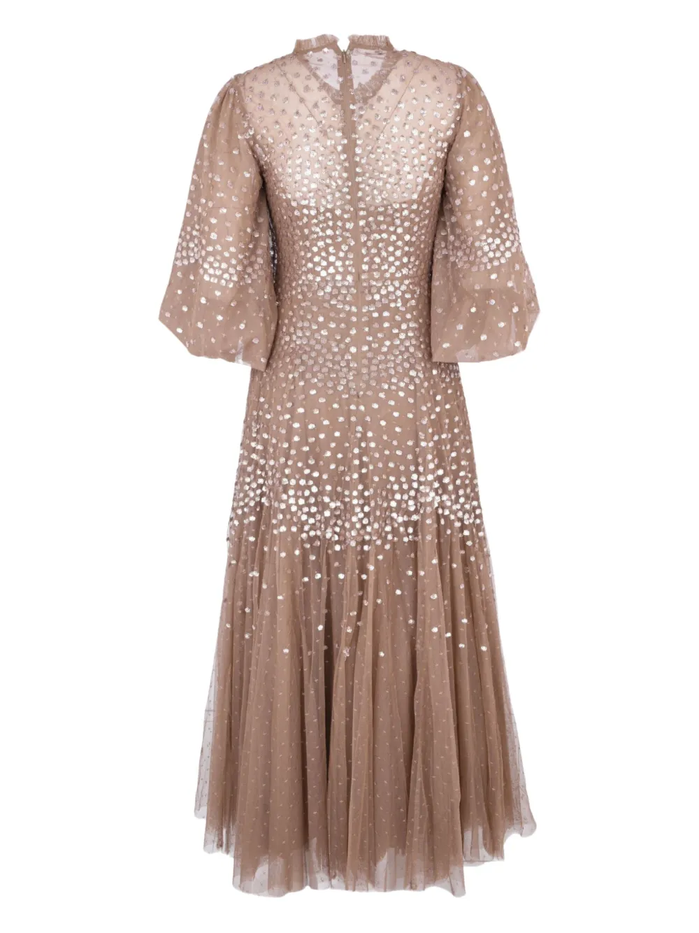 Needle & Thread sequin-embellishment midi dress - Beige