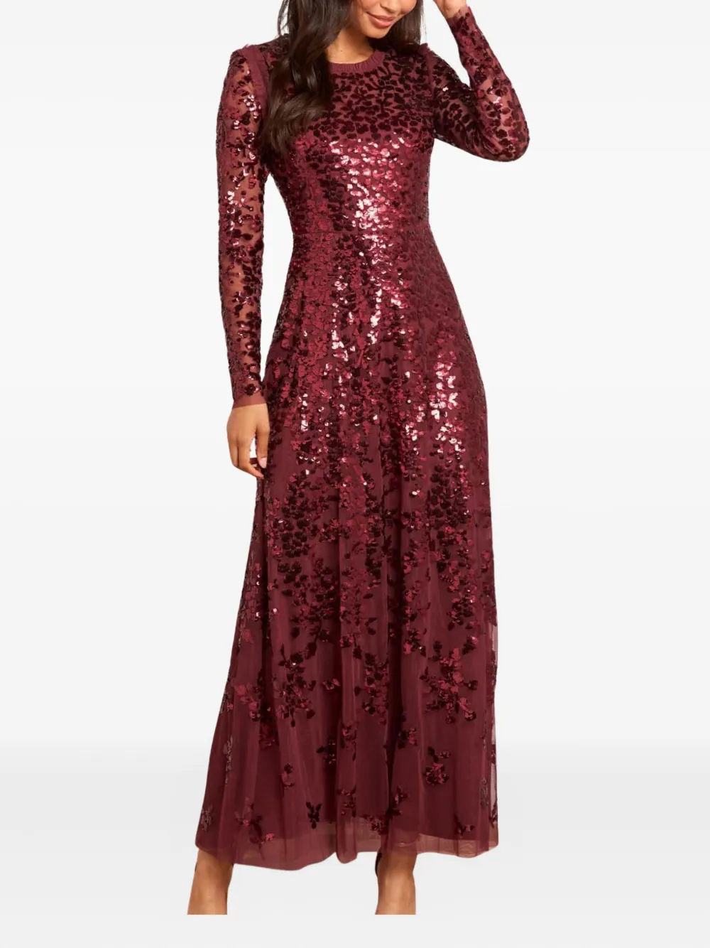 Needle & Thread Rosanna sequin-embellishment midi dress - Rood