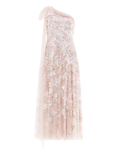 Needle & Thread vestido midi con detalle de moño