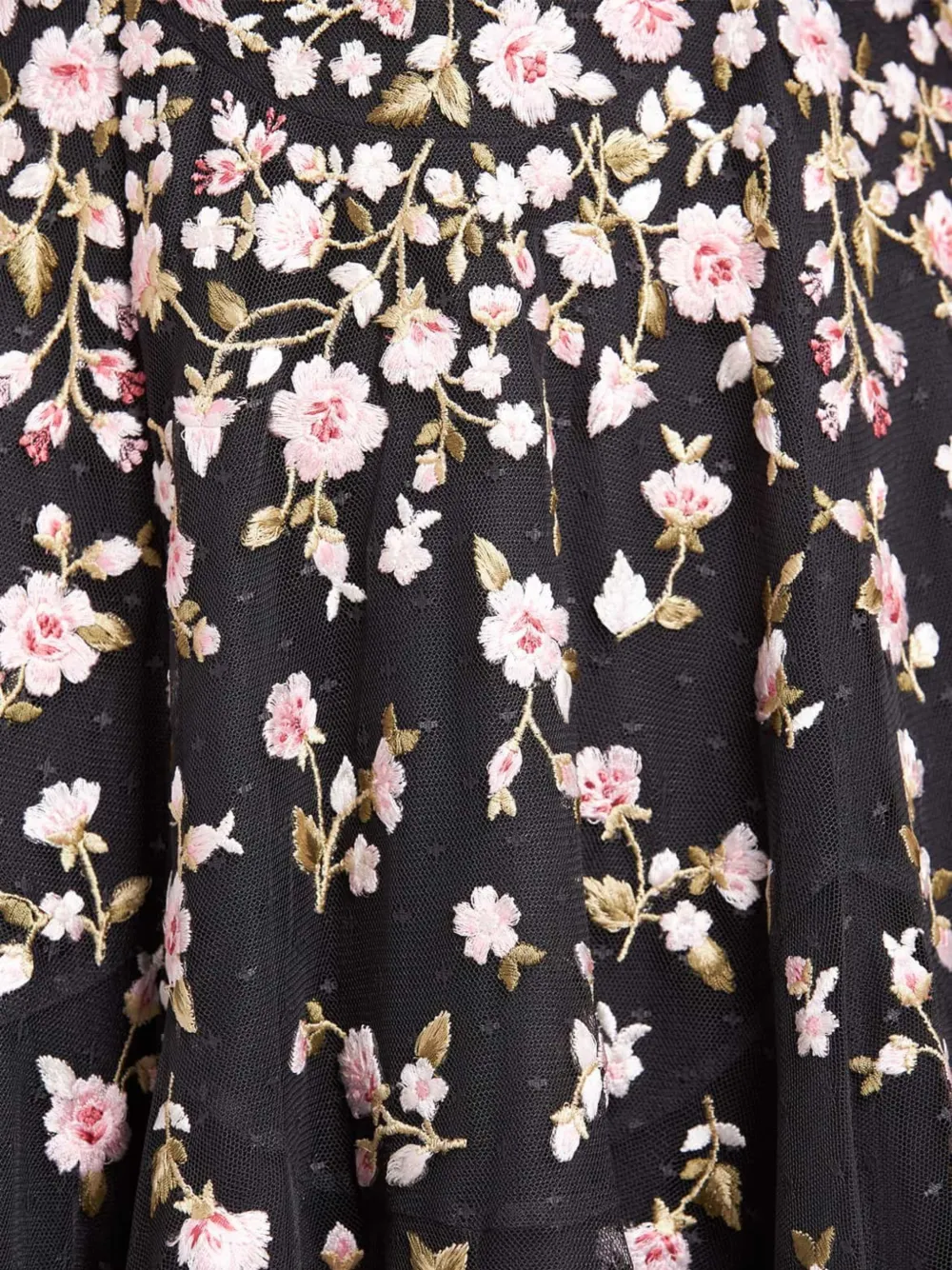 Needle & Thread Sylvia Floral-print Maxi Dress In Black