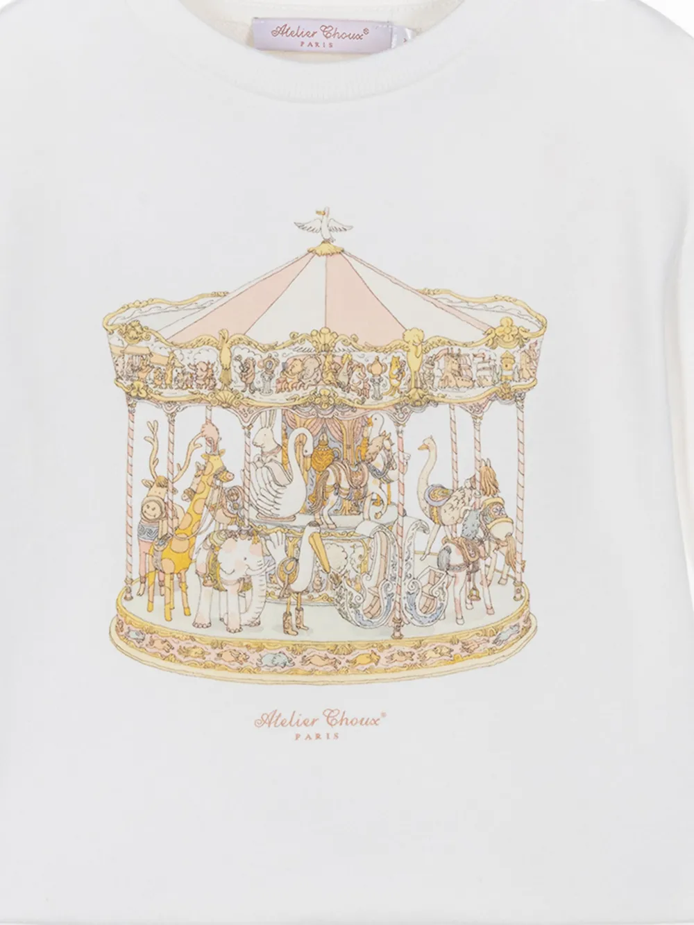  Atelier Choux Graphic Design Sweatshirt - White 