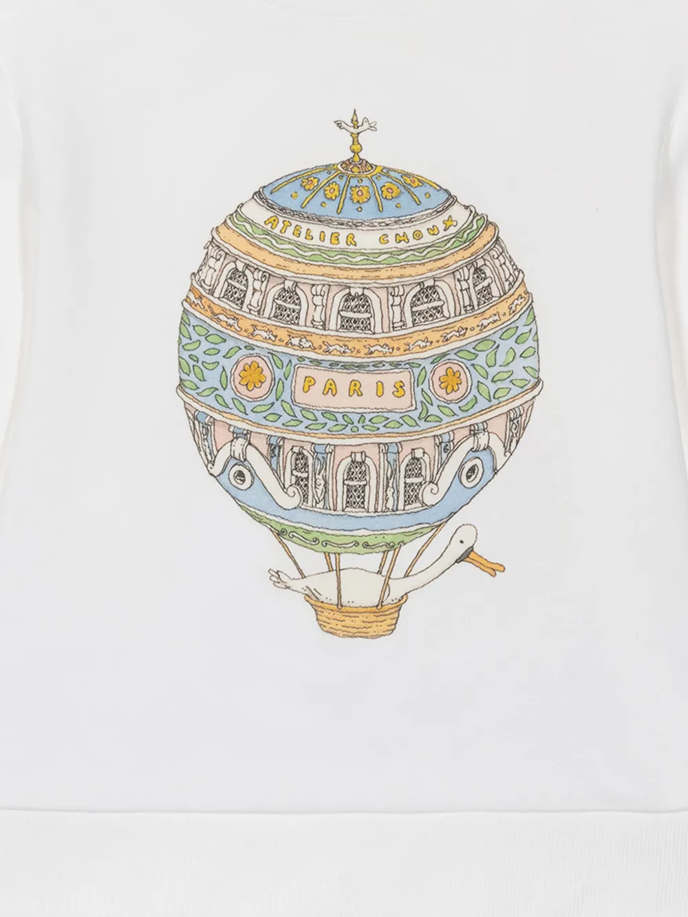 Atelier Choux Sweater met grafisch design Wit