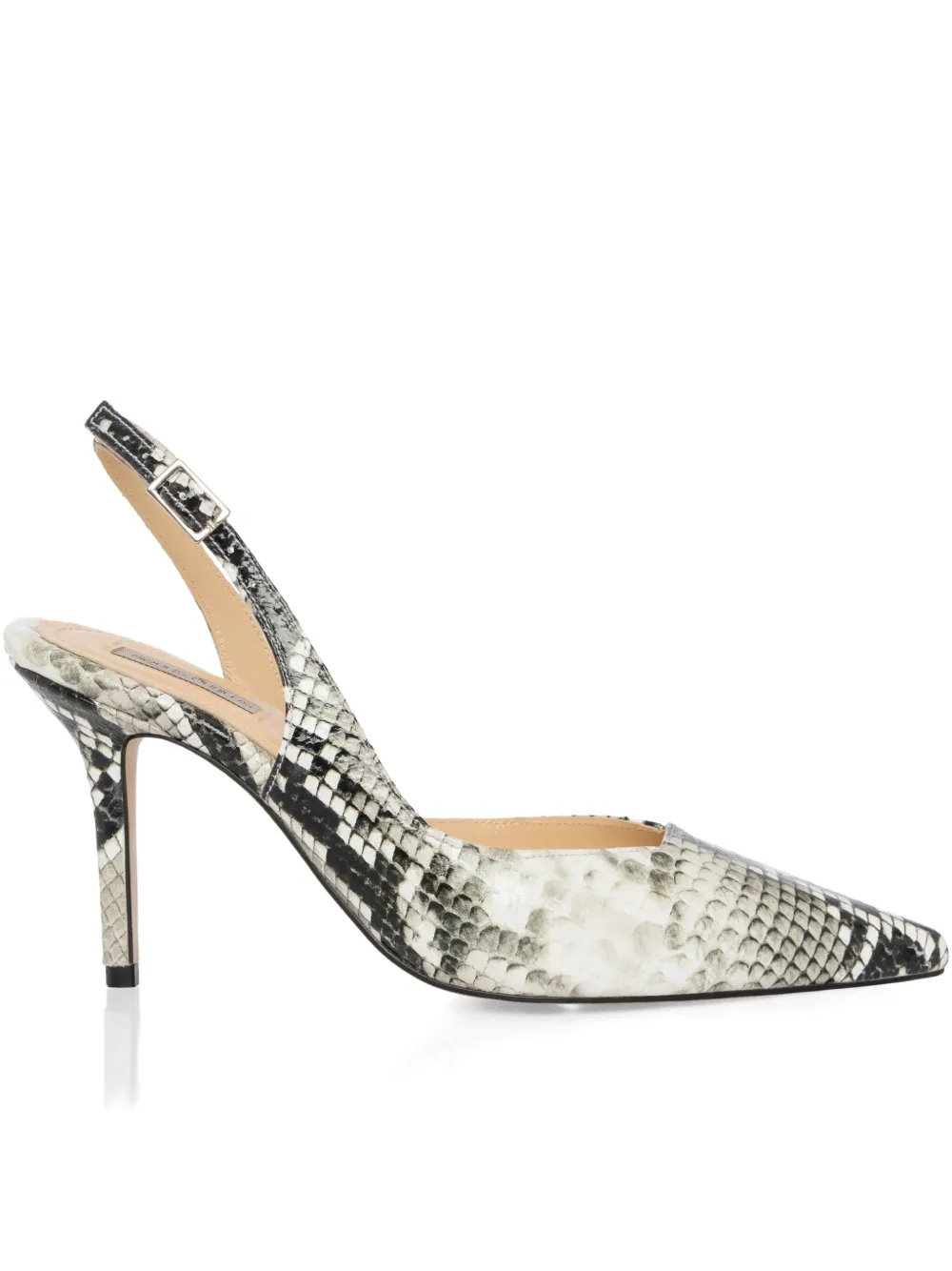 SMILING SHOES Leah slingback pumps - ホワイト SMILING SHOES Leah slingback pumps - ホワイト