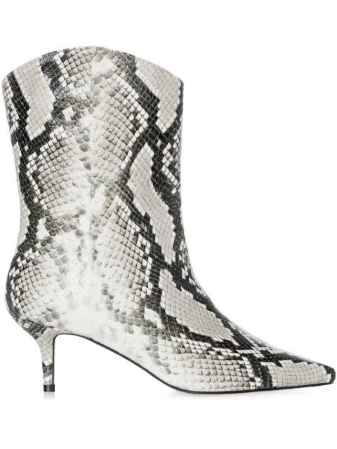 SMILING SHOES bottines Numa 50 mm à imprimé peau de serpent