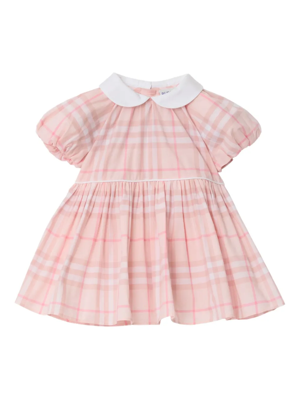 Burberry Kids checked peter-pan-collar dress set (set of two) - Roze