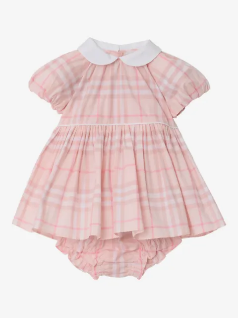 Burberry Kids checked peter-pan-collar dress set (set of two)