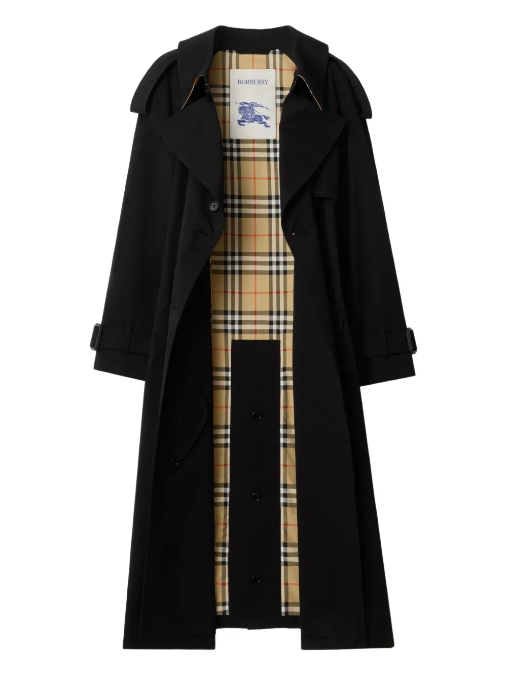 Burberry Fitzrovia trenchcoat met dubbele rij knopen en ceintuur Zwart