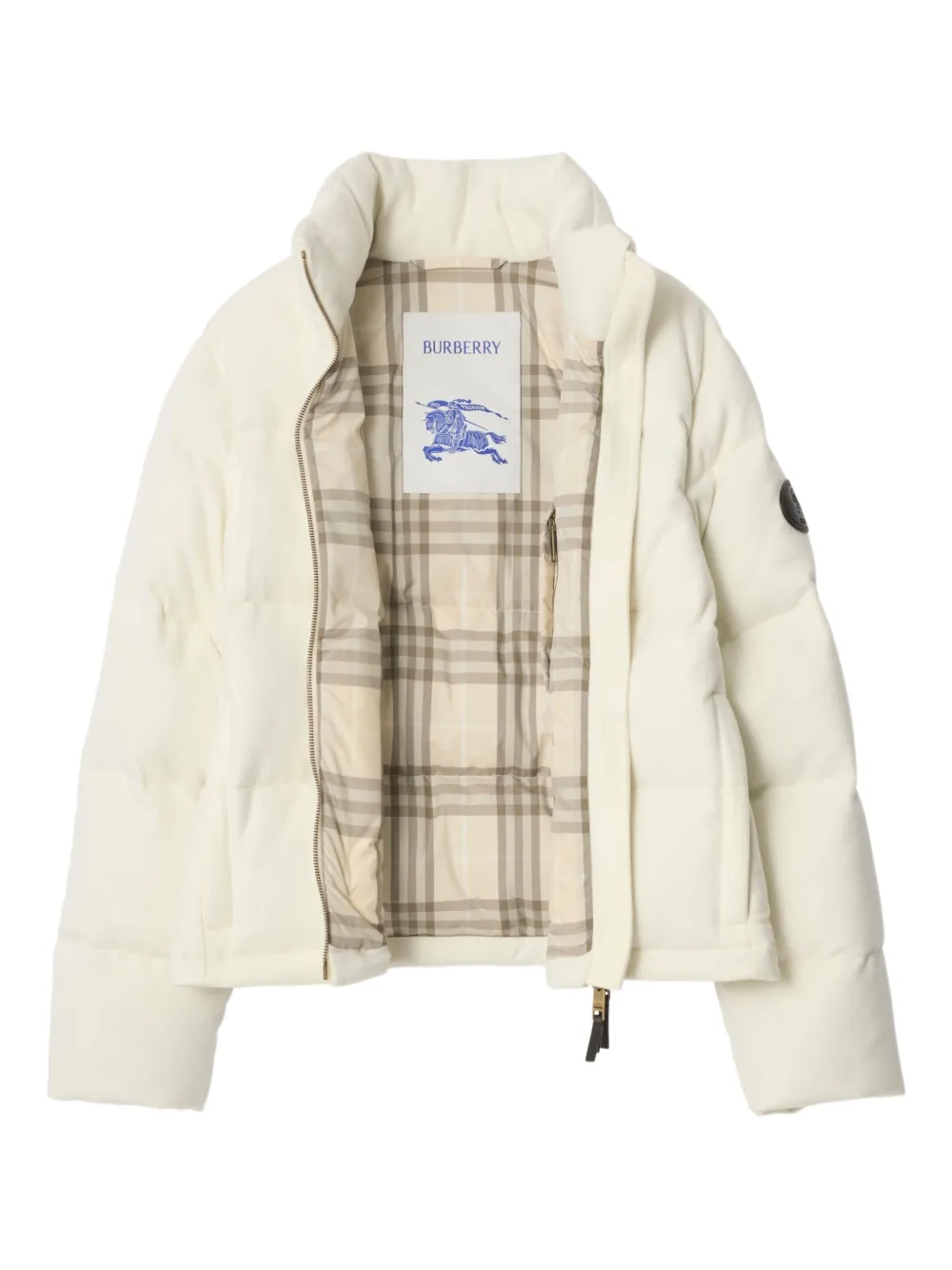Burberry Ambleside jack met hoge hals Beige