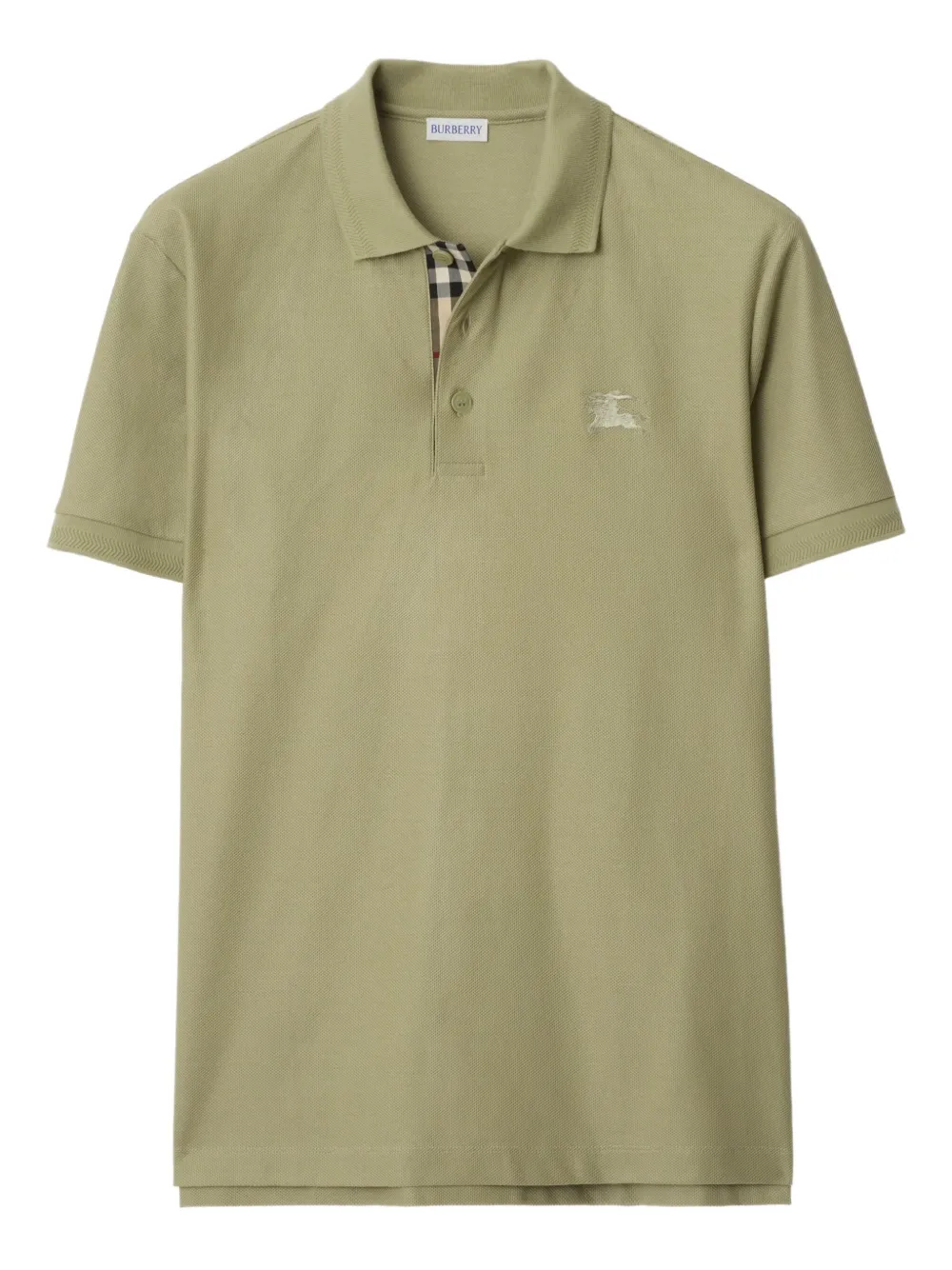 Burberry playera tipo polo con distintivo del logo | verde | Image 1