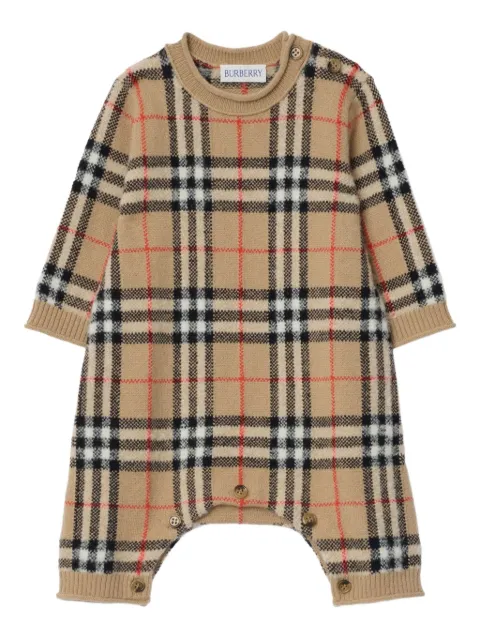Burberry Kids check knitted babywear