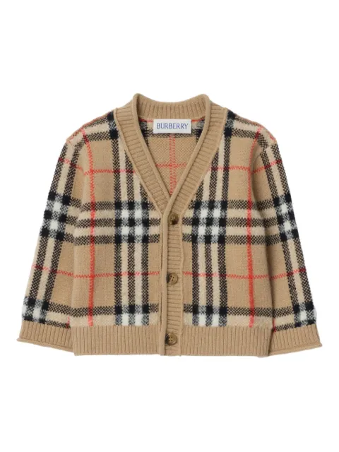 Burberry Kids checked cardigan