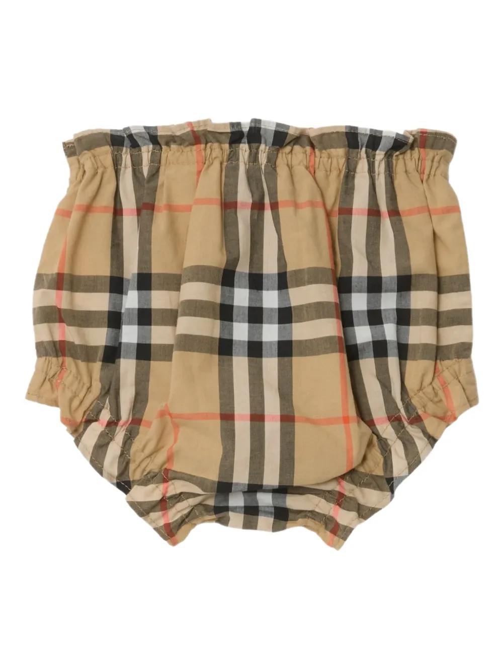 Burberry Checked Peter Pan-collar Dress Set In Neutral