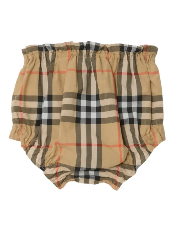 Burberry Kids ピーターパンカラーワンピース セット | ニュートラル