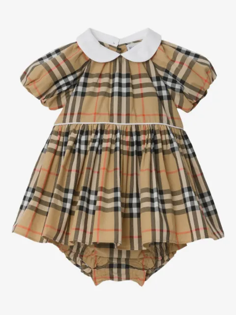 Burberry Kids checked Peter Pan-collar dress set
